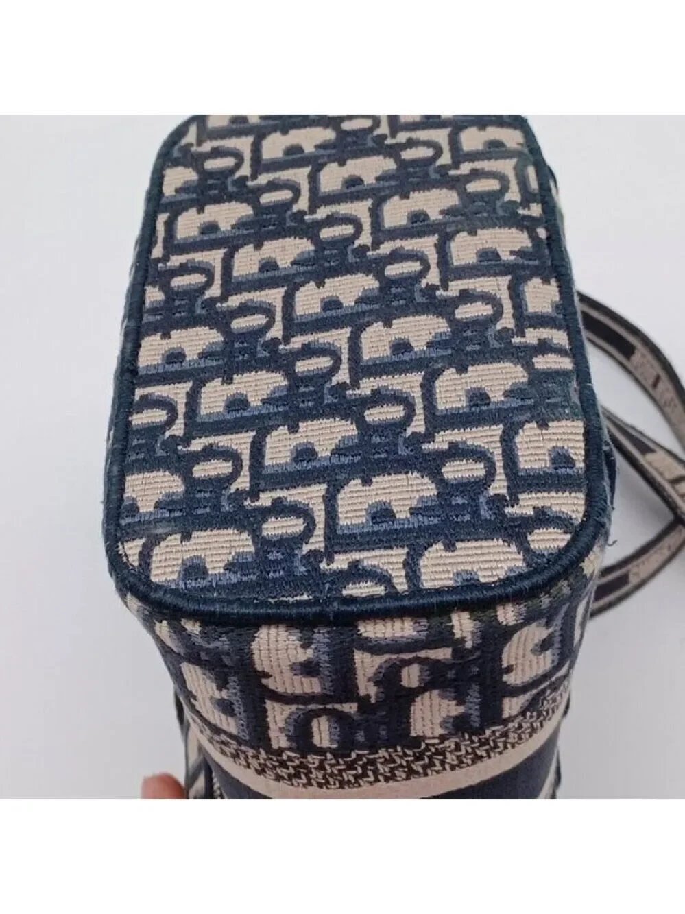 Authentic Dior Oblique Vanity Case Bag Canvas Christian Dior Paris Crossbody